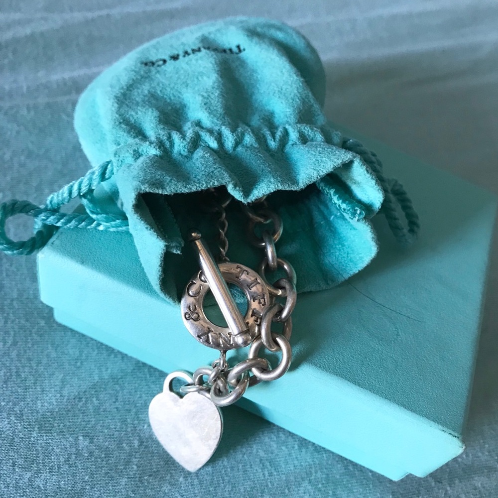 0.925 Sterling Tiffany Heart Toggle Necklace